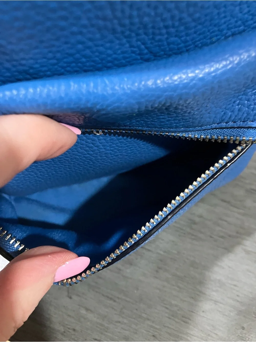Coach Pebbled Leather Mini Backpack in Cobalt Blue